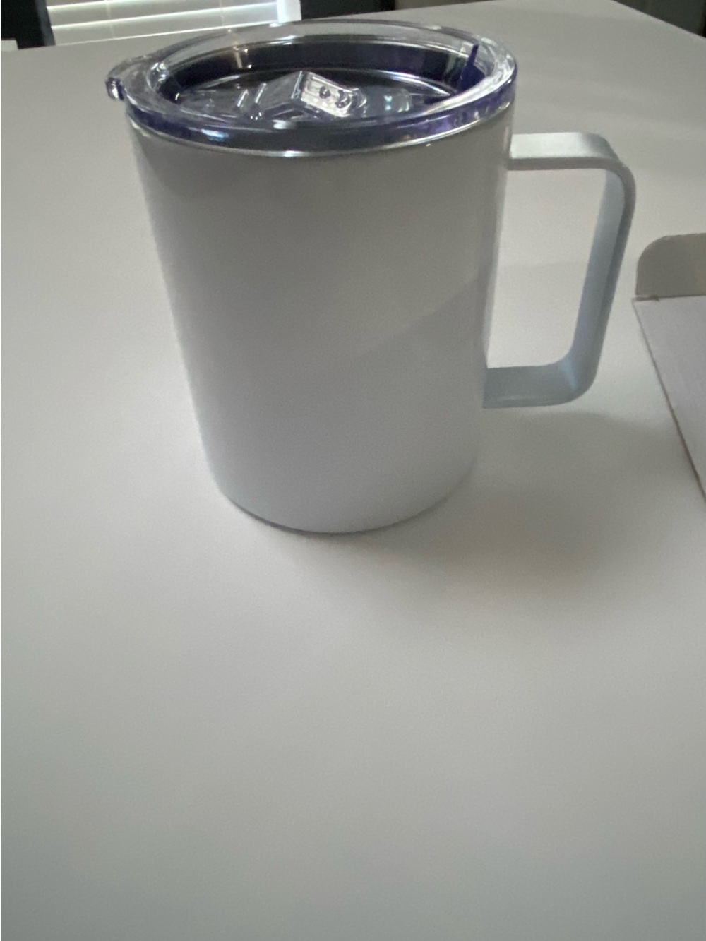 NEW White 12oz Sublimation Blank Travel Mug Stainless Steel with Lid"